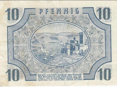 10 фенінгів 1947 рік ФРН Банкнота Німеччина Європа