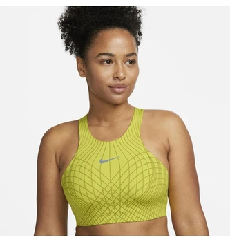 Спортивний топ жіночий Nike Dri-Fit Swoosh Hn L Салатовий DV9994-308