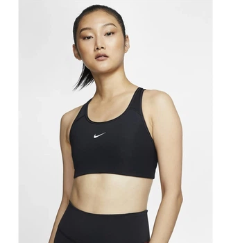 Спортивний топ жіночий Nike W Nk Df Swsh 1Pp Bra XS Чорний BV3636-010