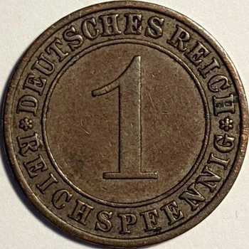 Німеччина Мітка монетного двору "А" - Берлін 1 рейхспфеніг 1935 рік Монети світу