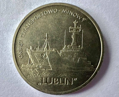 Польща Польські кораблі - Військово-транспортний корабель "Люблін" 2 злотих 2013 рік Монети світу