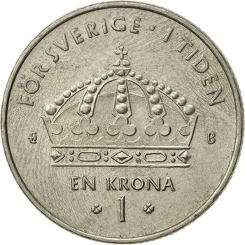 Швеція 1 крона 2001 рік Монети світу
