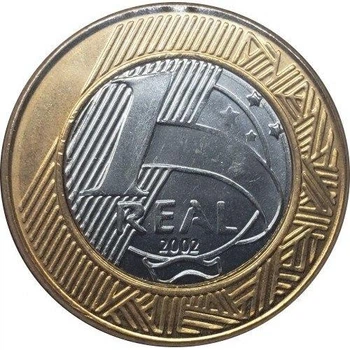 Бразилія 1 реал 2002 рік Монети світу