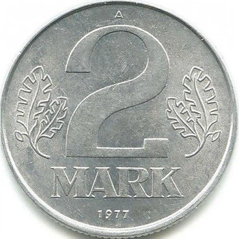 Німеччина 2 марки 1977 рік Монети світу