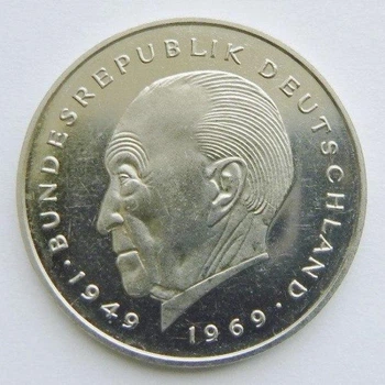 Німеччина Конрад Аденауер 2 марки 1984 рік Монети світу