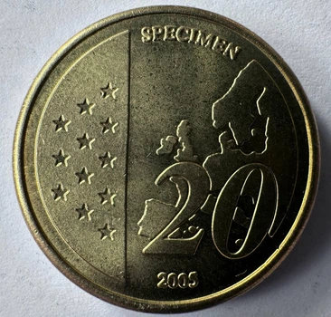 Ватикан Пробна монета 20 центів 2005 рік Монети світу