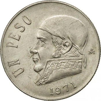 Мексика 1 песо 1971 рік Монети світу