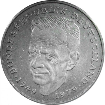Німеччина Курт Шумахер 2 марки 1992 рік Монети світу