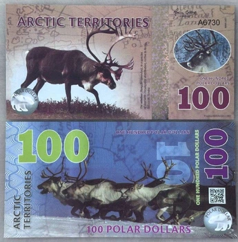 Арктичні Території Арктика 100 доларів 2017 року UNC