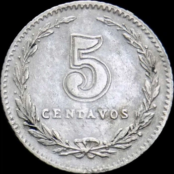 Аргентина 5 сентаво 1906 рік Монети світу