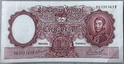 Аргентина 100 Песо 1967-1969 рр Банкноти світу