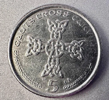 Острів Мен 5 пенсів 2002 рік Монети світу