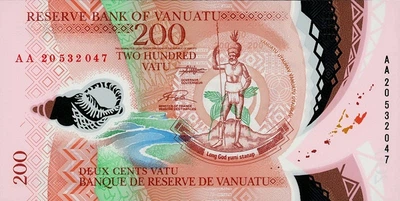 Вануату 200 Вату Банкноти світу UNC Полімер