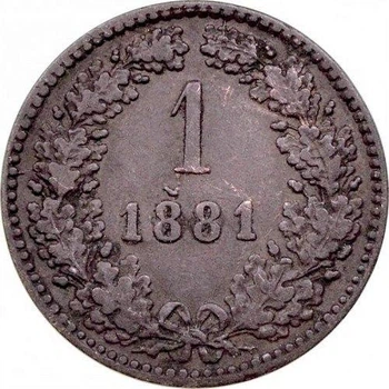 Австрія 1 крейцер 1881 рік Монети світу