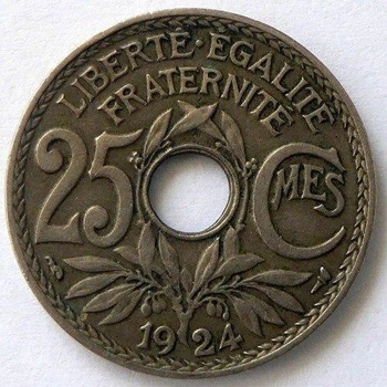 Франція 25 сантимів 1924 рік Монети світу