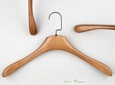 Вешалка для одежды Hanger SBRB445 44,5 см деревянная с расширенными плечами коричневого цвета