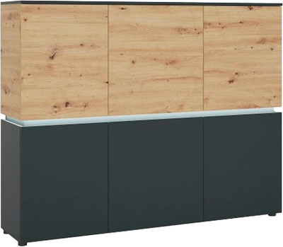 Комод Frisco Luci 1655 x 400 x 1315 мм 6д Дуб артисан/сірий (20406-LCCK03)