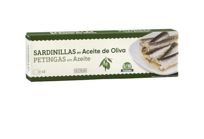 Консервовані сардини в оливковій олії, Hacendado Sardinillas, 2x90г (180 г)