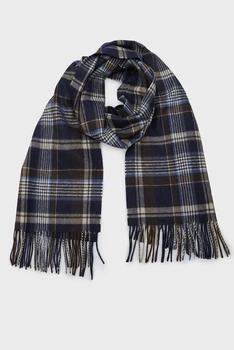 Чоловічий темно-синій клітчастий шарф CHECK WOVEN SCARF Gant OS 9920209