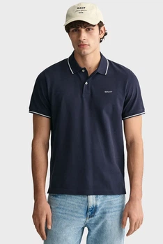 Чоловіче темно-синє поло TIPPING SS PIQUE POLO Gant XL 2062034