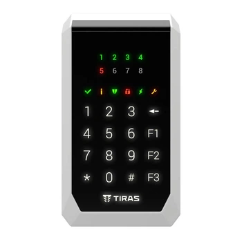 Сенсорная светодиодная клавиатура Tiras K-PAD8+ BLACK для управления охранной системой на базе Orion NOVA