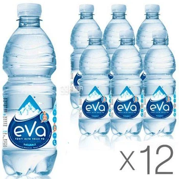 Упаковка гірської мінеральної негазованої води Acqua Eva, 12 шт. х 0,5 л