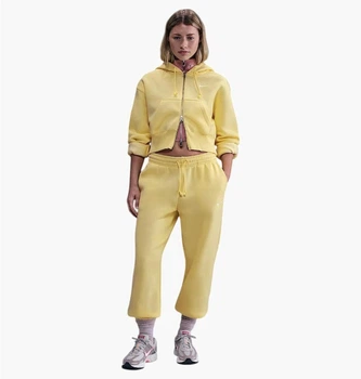 Толстовка женская Nike W Phnx Flc Crop Yellow XS Желтая HV2426-722