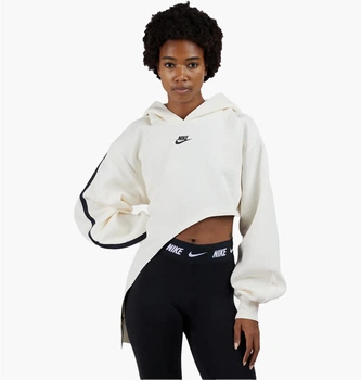 Худи женское Nike Nsw Tech Fleece Asymmetrical Fleece Hoodie FN7123-110 L Бежевое
