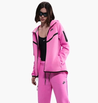 Толстовка женская Nike W Nsw Tch Flc Wr Fz Hdy 2 S Розовая HV6747-675