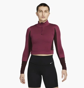 Спортивная кофта женская Nike 1/4 Therma-Fit Adv City Ready Bordo S Бордова DV9807-653