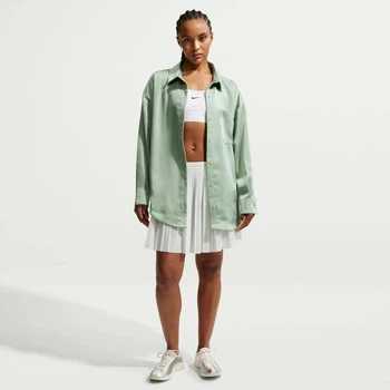 Рубашка женская Nike Nsw Offln Wvn Stn Ls Top S Мятная IM0575-006
