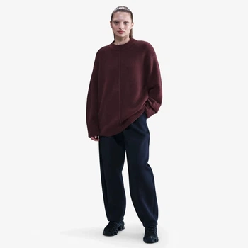 Джемпер женский Nike Nsw Crewneck Sweater Mod S Бордовый HV2080-652
