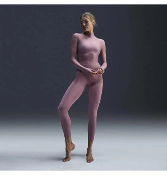 Спортивна кофта жіноча Nike Inf Ls Top Sheer Violet 2XS Фіолетова FV7915-523