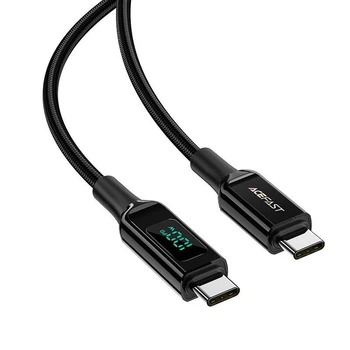USB Кабель Acefast C6-03 with Display Type-C to Type-C 5A 100W 2m Black