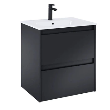 Шафка з умивальником Roca Alpine Unik 600 чорний (A857863532/A32799E000)