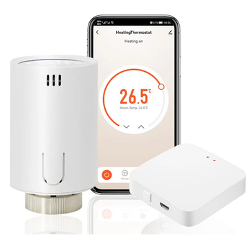 WiFi термоголовка для радиатора 1DAL | Умный регулятор TR01 + ZigBee хаб (TR01.WG128A)