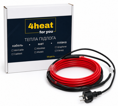 Кабель для обогрева труб 4HEAT JHSD-15W (5 метров) | Ограничитель температуры + Вилка (JHSD15W.5M)