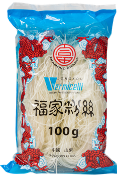 Лапша соевая стеклянная (фунчоза) Vermicelli SHUNHE Longkou 100 г