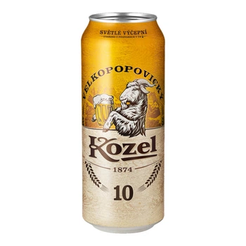 Пиво Kozel svetle, 4,2% (24 жб по 0,5л, Чехія). Завод Plzeňský Prazdroj.