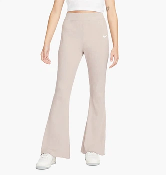 Спортивні легінси жіночі Nike Sportswear Women's High-Waisted Ribbed Jersey Pants M Бежеві DV7868-272