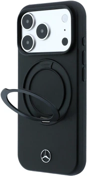 Чохол Mercedes Leather with Ring Stand MagSafe для Apple iPhone 18 Pro / 17 Pro Black (3666339651947)