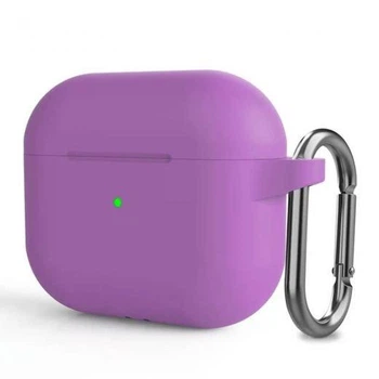 Кейс для навушників Silicone Case з карабіном для AirPods Pro Фіолетовий