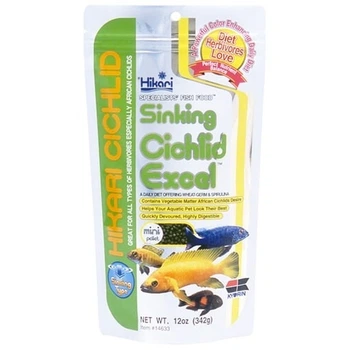 Корм Hikari Sinking Cichlid Excel 342 g (гранула S 3,5 – 4,0 мм для цихлид длиной от 8 см)