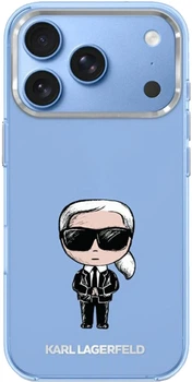 Etui  Karl Lagerfeld IML Ikonik Sketch Print MagSafe do Apple iPhone 18 Pro / 17 Pro Light Blue (3666339661243)