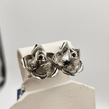 Сережки серебряные "Роза" 8,71 г