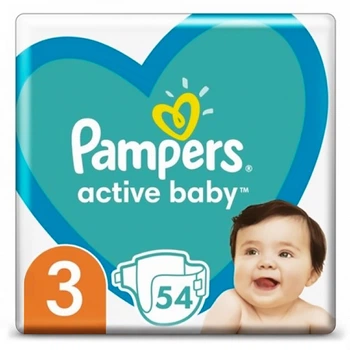 Подгузники Pampers Active Baby размер 3 (6-10 кг), 54 шт