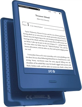 Электронная книга 6" SPC Dickens Light 2 Pro / 8ГБ / SD слот / Сенсорный E-Ink экран (1024×758) / Настраиваемая яркость / Синий (102341412) - Уценка