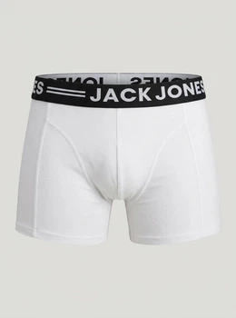 Мужские трусы боксеры Jack & Jones 1 шт, размер S, белые, логотип белый