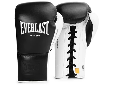 Тренувальні рукавички EVERLAST Powerlock OG Pro Training Laced 12 унцій чорний/білий (6160)