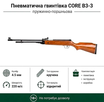 Пневматическая винтовка CORE B3-3 с подствольным рычагом
